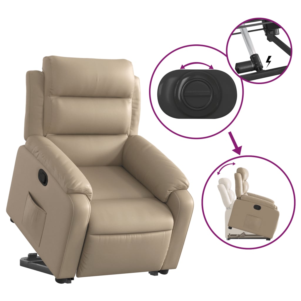 Fauteuil inclinable Cappuccino Similicuir - Xios Store SNC