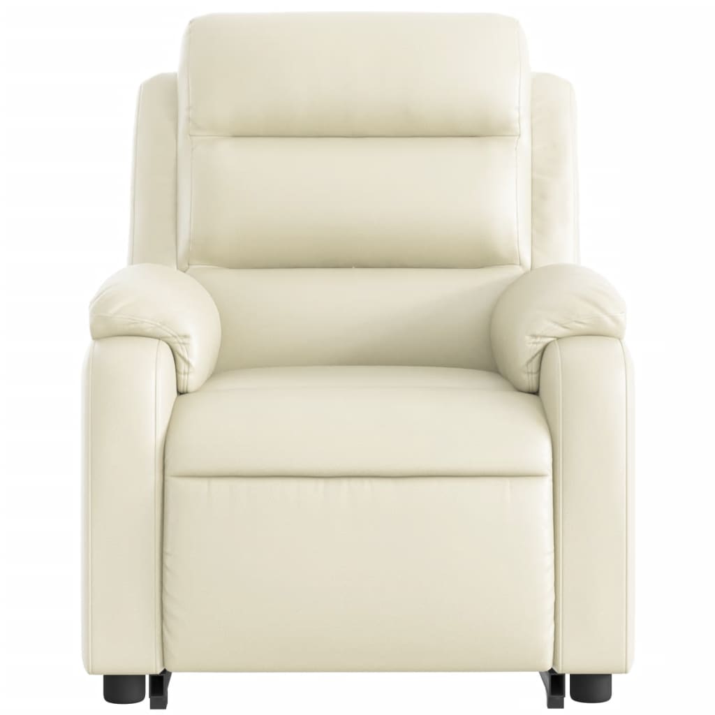 Fauteuil inclinable de massage Crème Similicuir Fauteuils vidaXL   