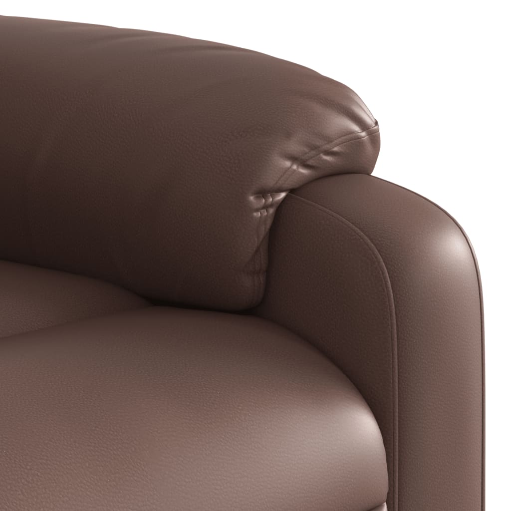 Fauteuil inclinable de massage Marron Similicuir Fauteuils vidaXL