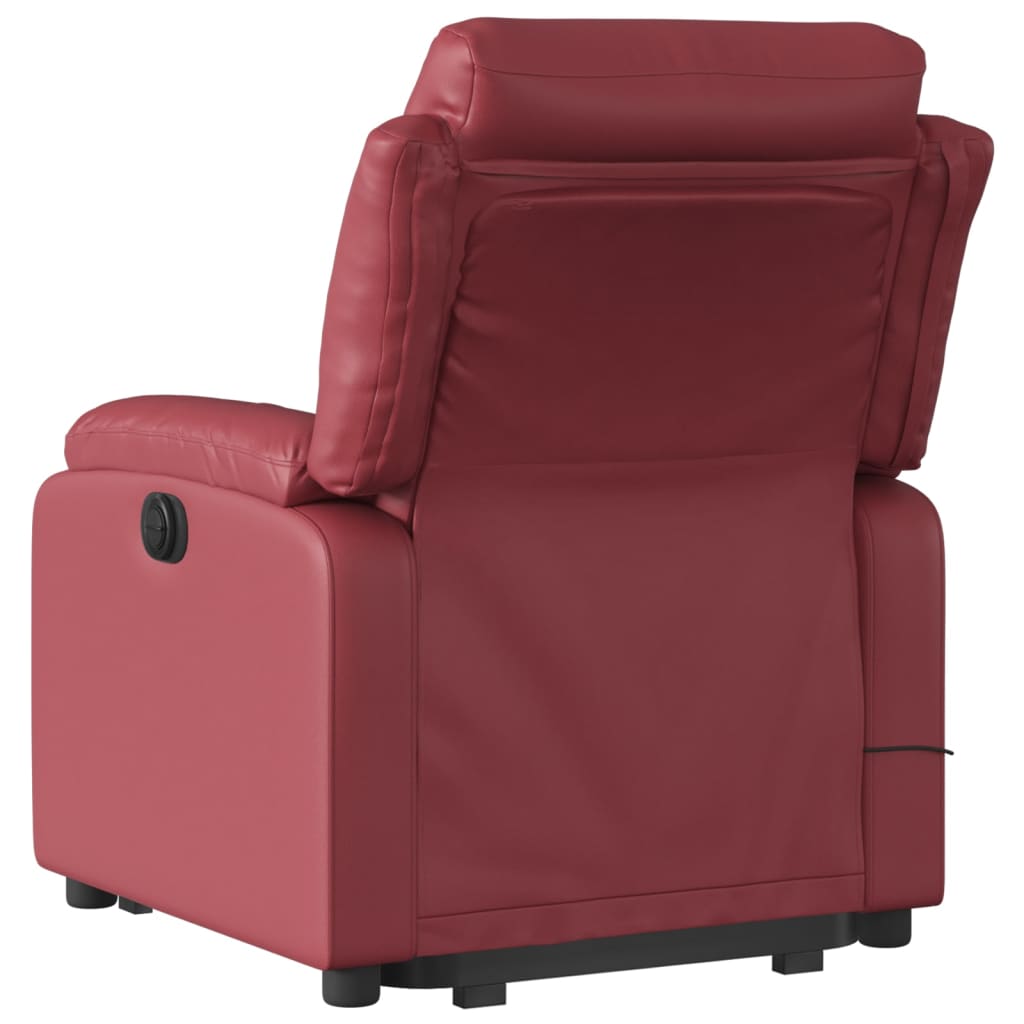 Fauteuil inclinable de massage Rouge bordeaux Similicuir - Xios Store SNC