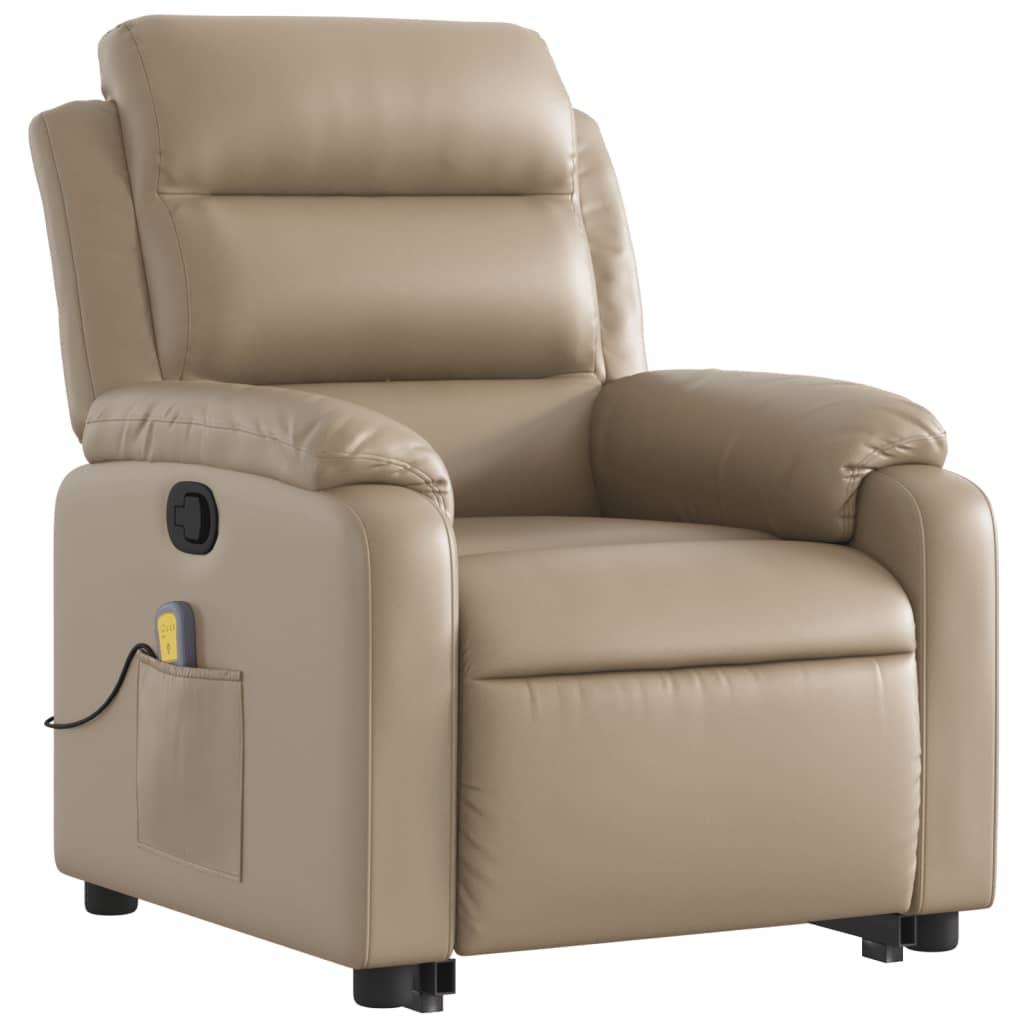 Fauteuil inclinable de massage Cappuccino Similicuir - Xios Store SNC