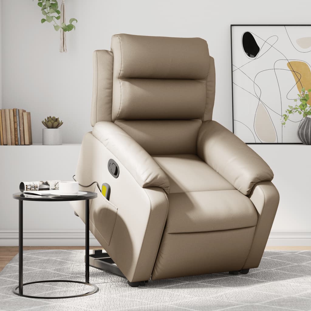 Fauteuil inclinable de massage Cappuccino Similicuir - Xios Store SNC