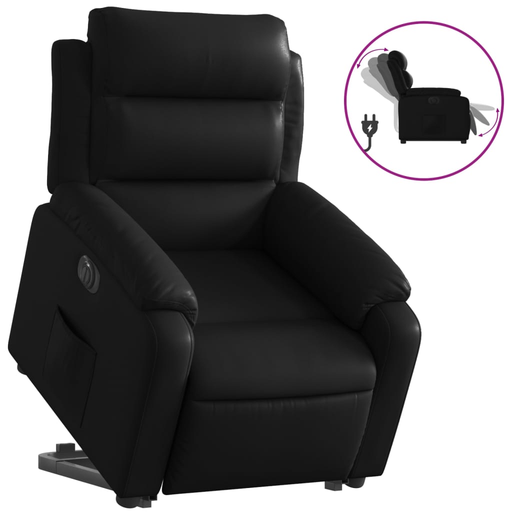 Fauteuil inclinable électrique noir similicuir Fauteuils vidaXL   