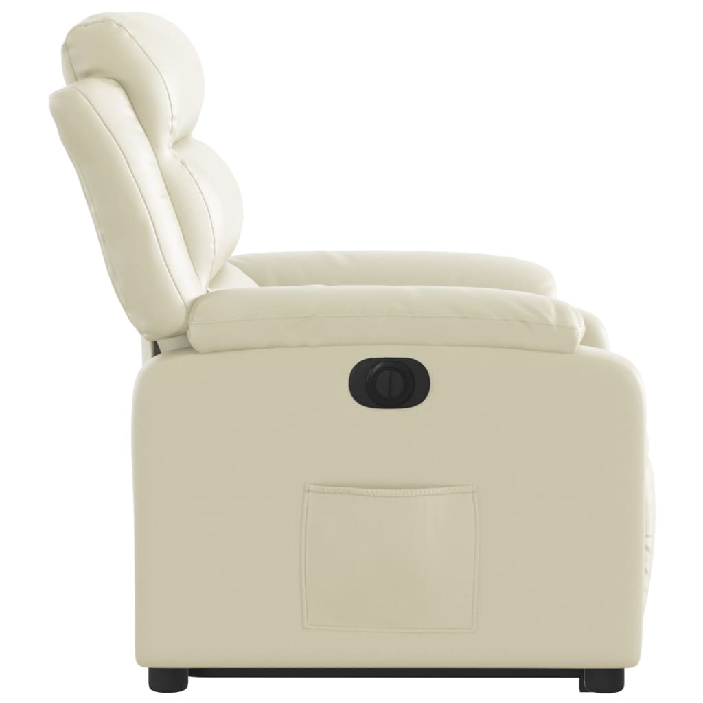 Fauteuil inclinable électrique crème similicuir Fauteuils vidaXL   