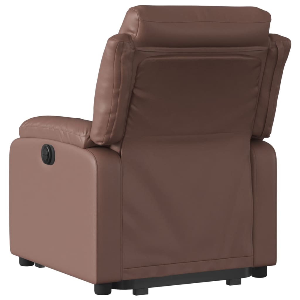 Fauteuil inclinable électrique marron similicuir - Xios Store SNC