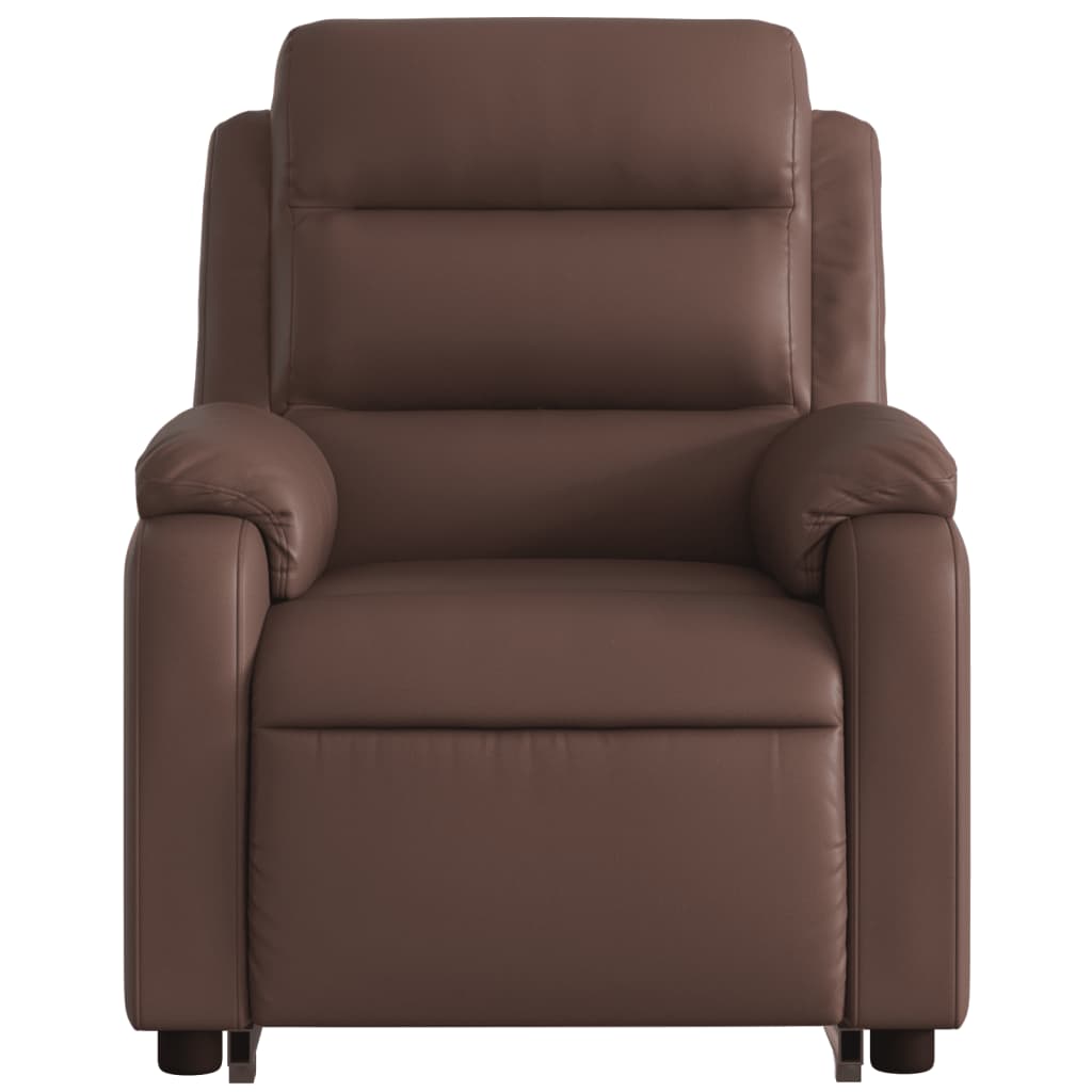 Fauteuil inclinable électrique marron similicuir - Xios Store SNC