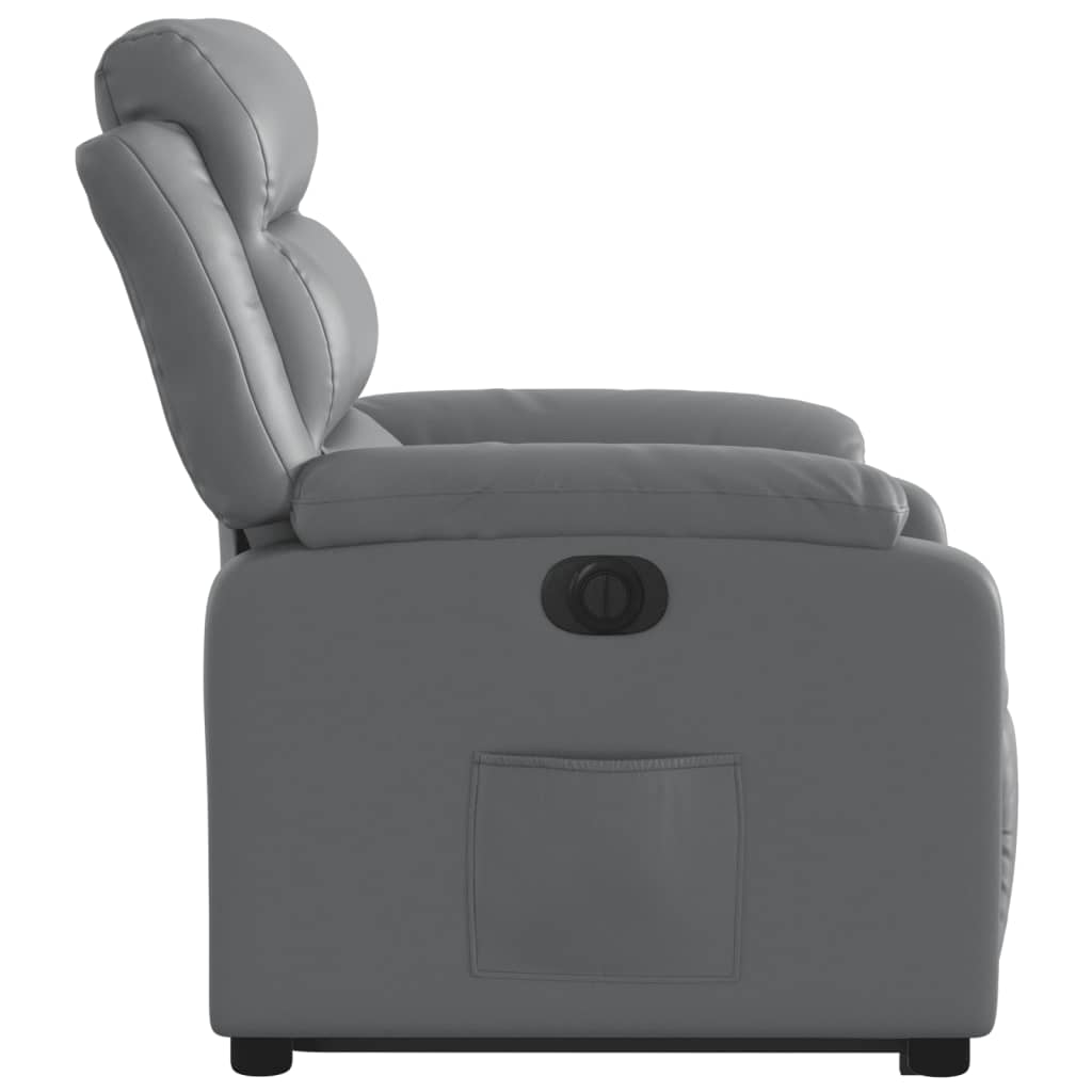 Fauteuil inclinable électrique gris similicuir Fauteuils vidaXL   