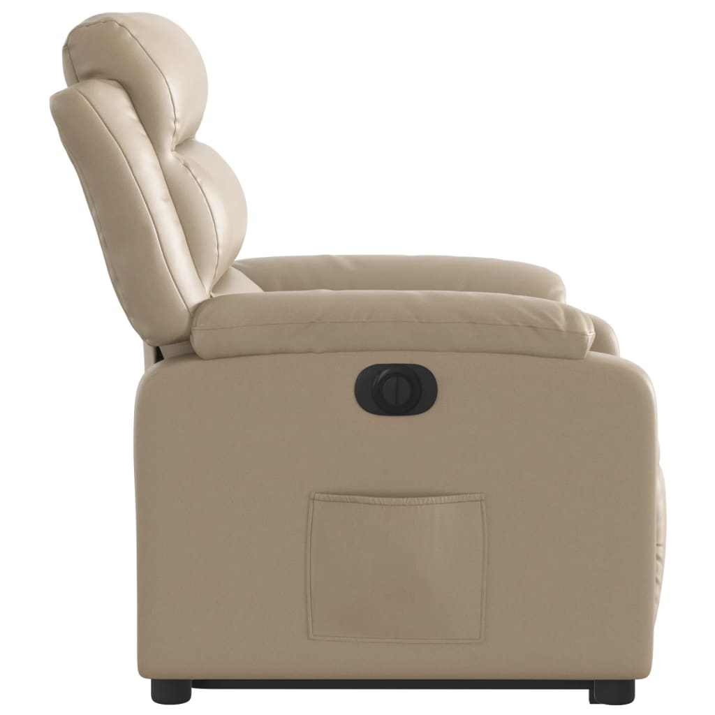 Fauteuil inclinable électrique cappuccino similicuir - Xios Store SNC