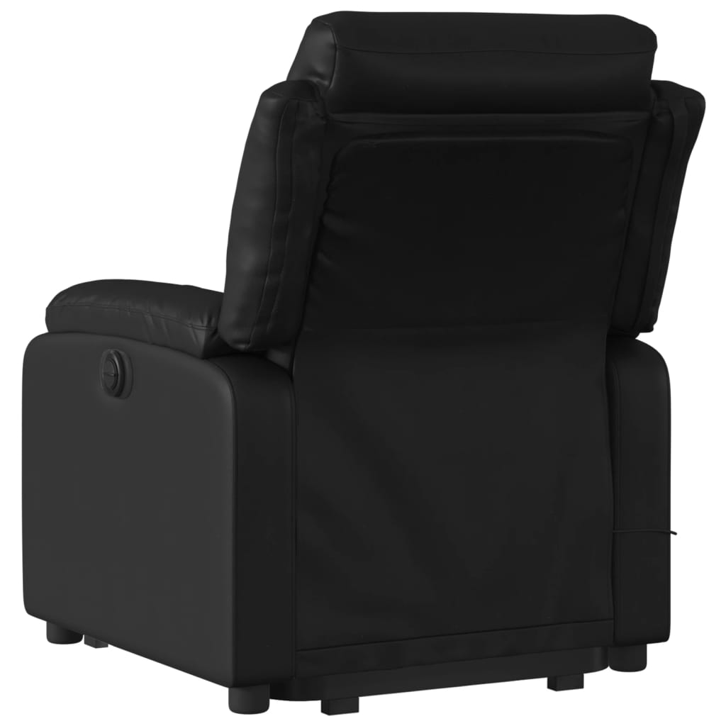 Fauteuil inclinable de massage électrique noir similicuir Fauteuils vidaXL   