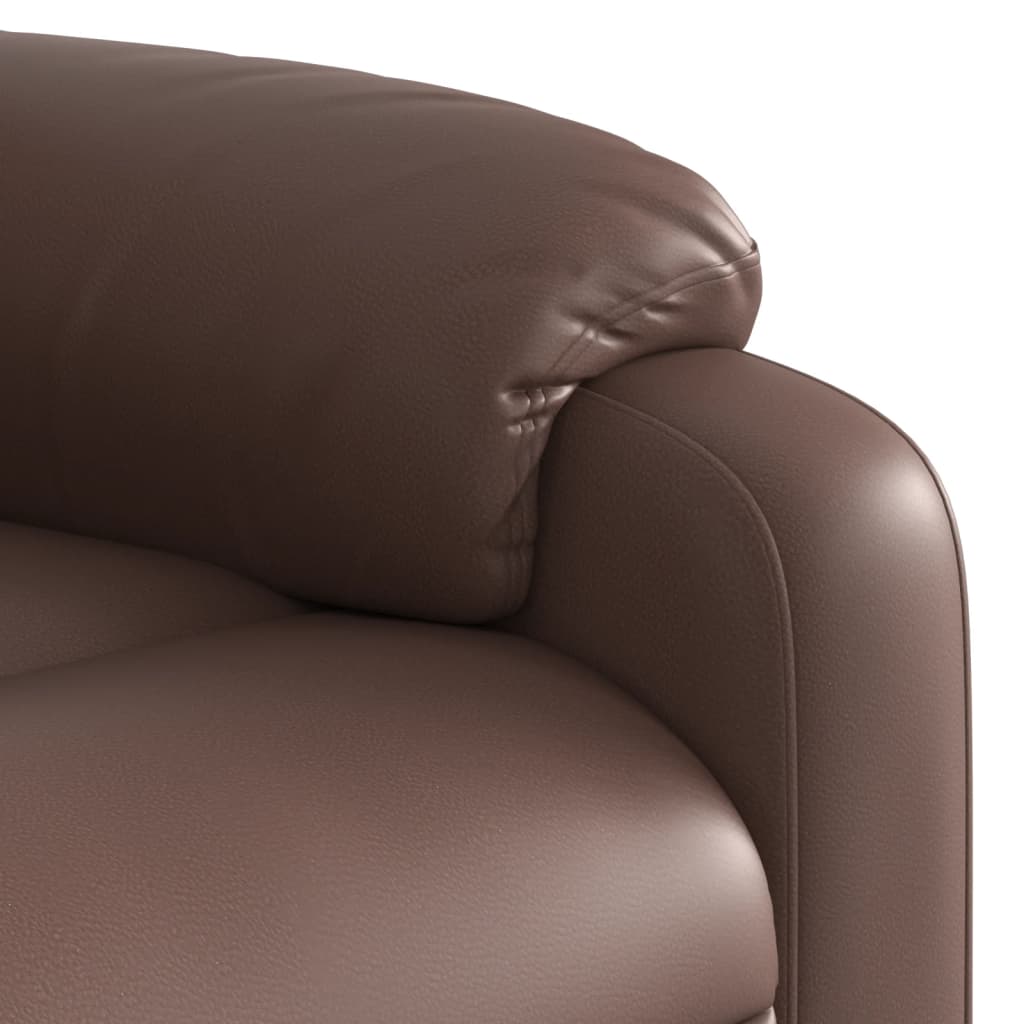 Fauteuil inclinable de massage électrique marron similicuir Fauteuils vidaXL