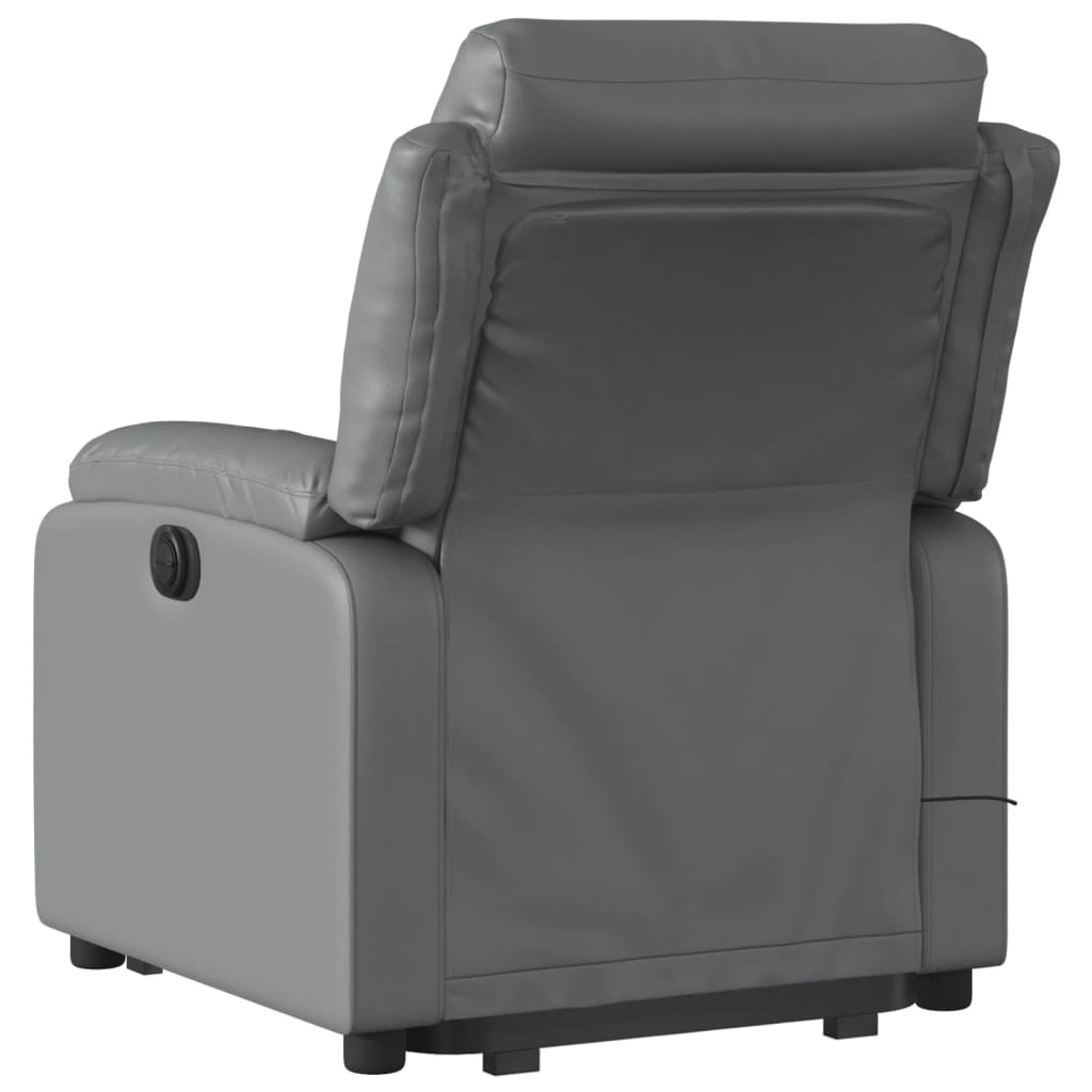 Fauteuil inclinable de massage électrique gris similicuir Fauteuils vidaXL   