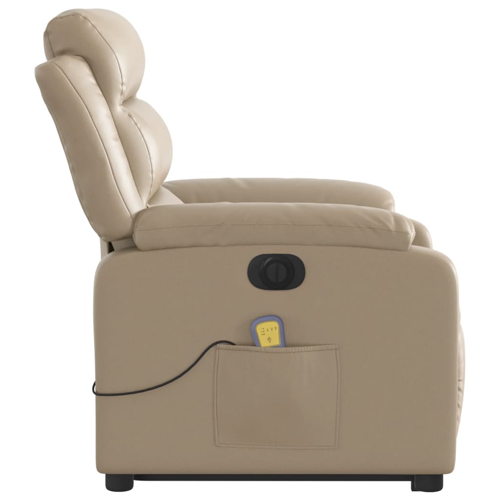 Fauteuil inclinable de massage électrique cappuccino similicuir - Xios Store SNC