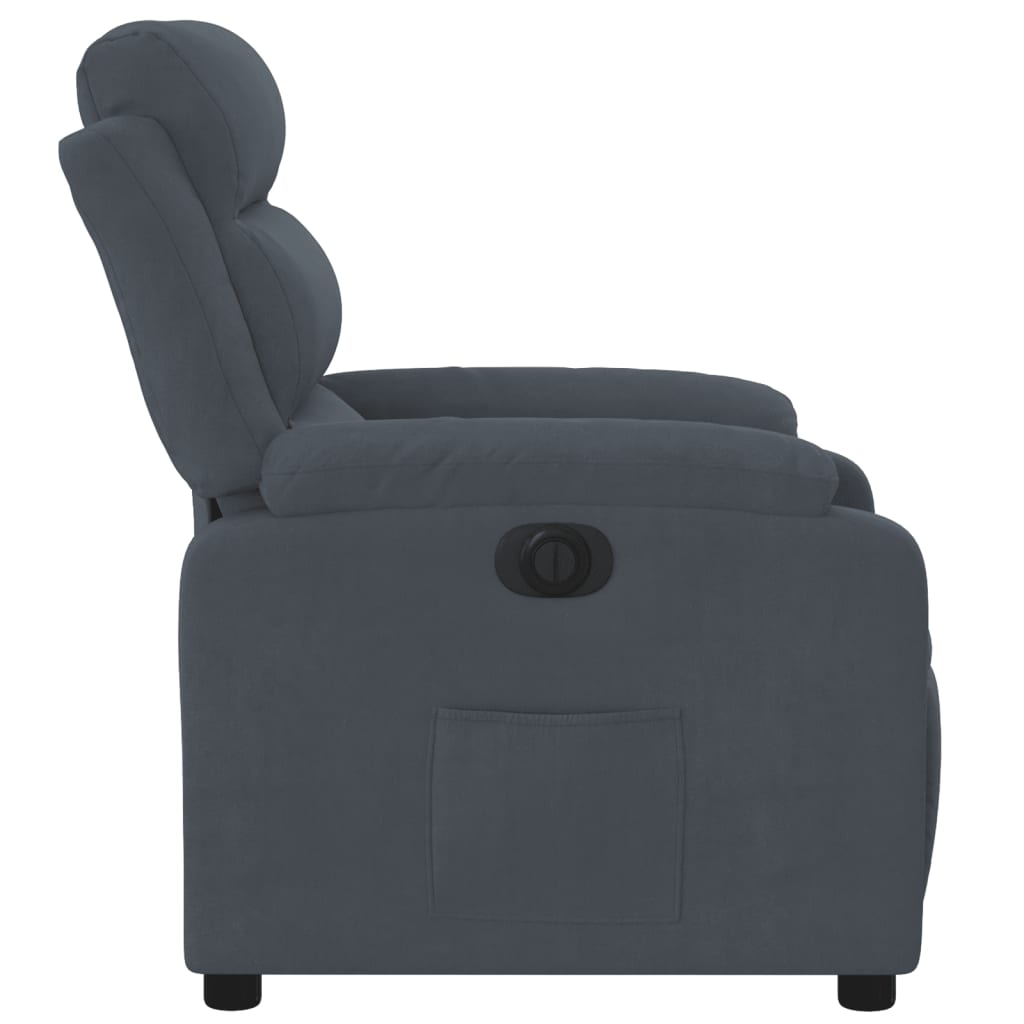 Fauteuil inclinable électrique Gris foncé Velours - Xios Store SNC