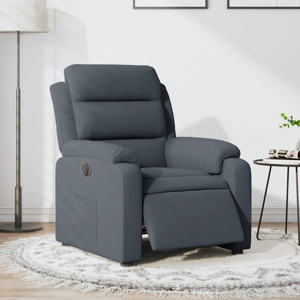 Fauteuil inclinable électrique Gris foncé Velours - Xios Store SNC