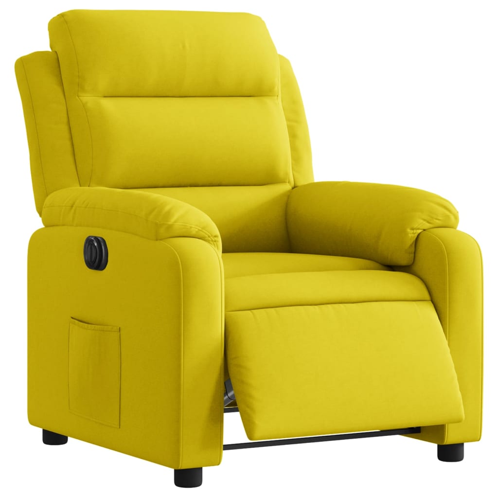 Fauteuil inclinable électrique jaune velours Fauteuils vidaXL   