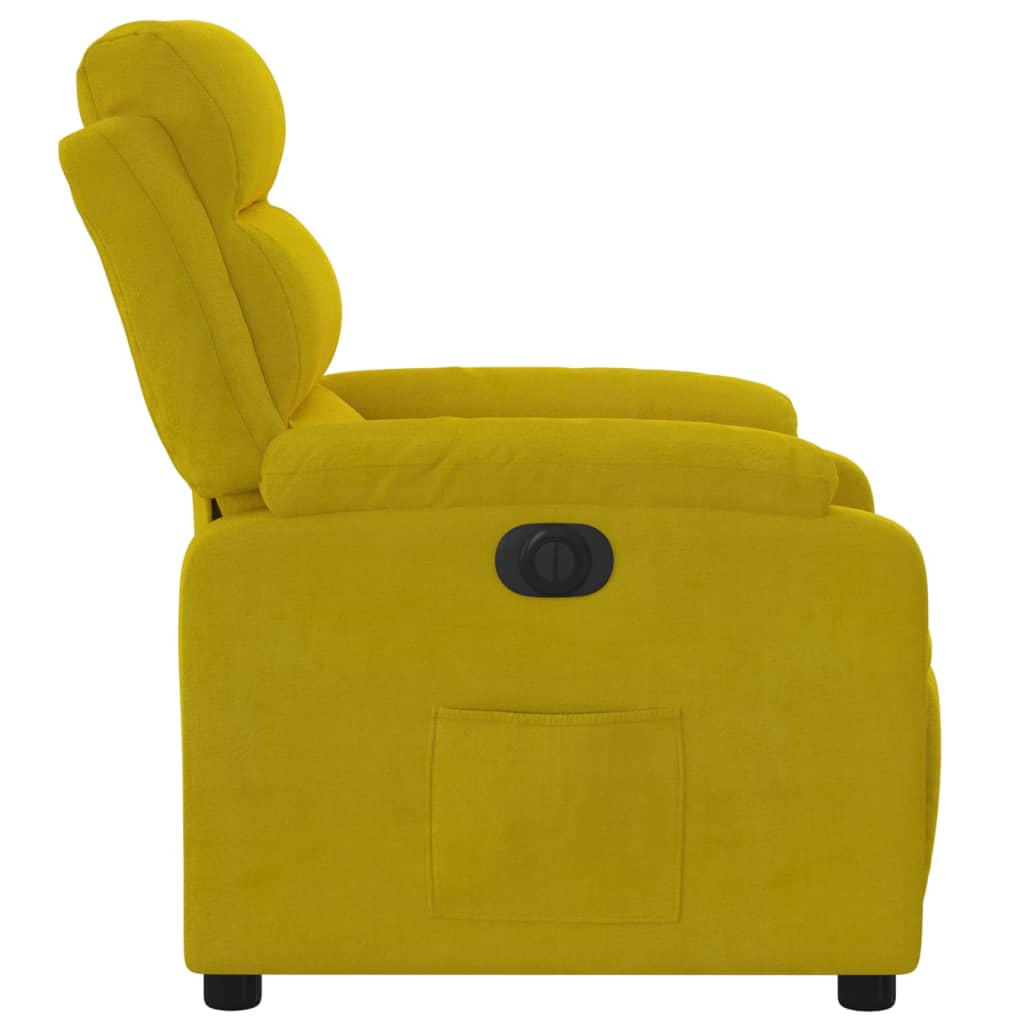 Fauteuil inclinable électrique jaune velours Fauteuils vidaXL   