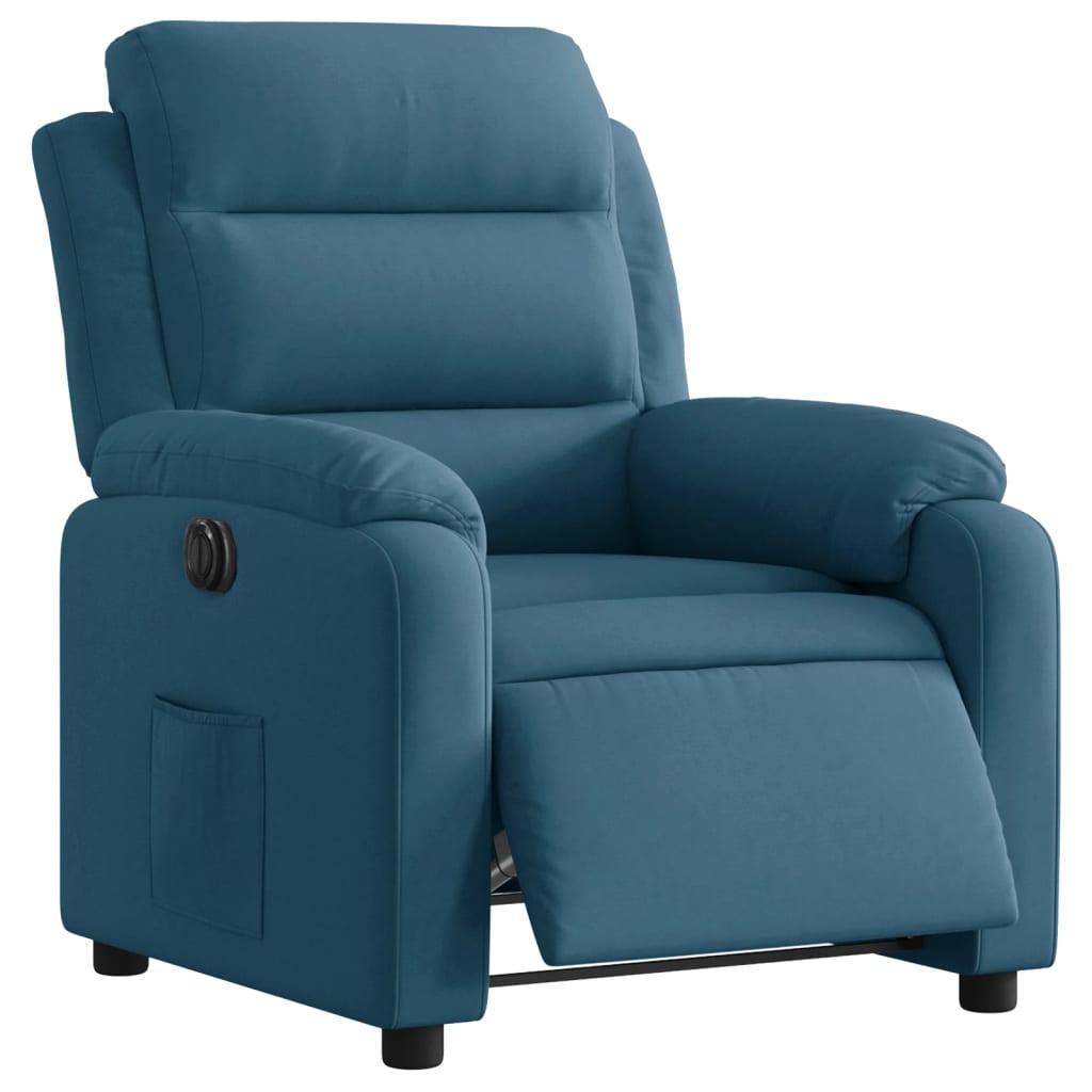 Fauteuil inclinable électrique bleu velours Fauteuils vidaXL   