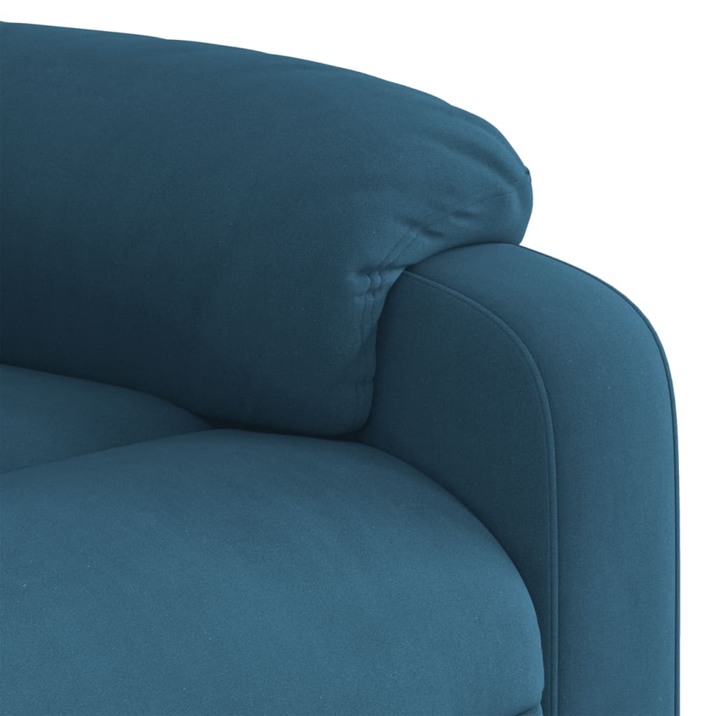 Fauteuil inclinable électrique bleu velours Fauteuils vidaXL   