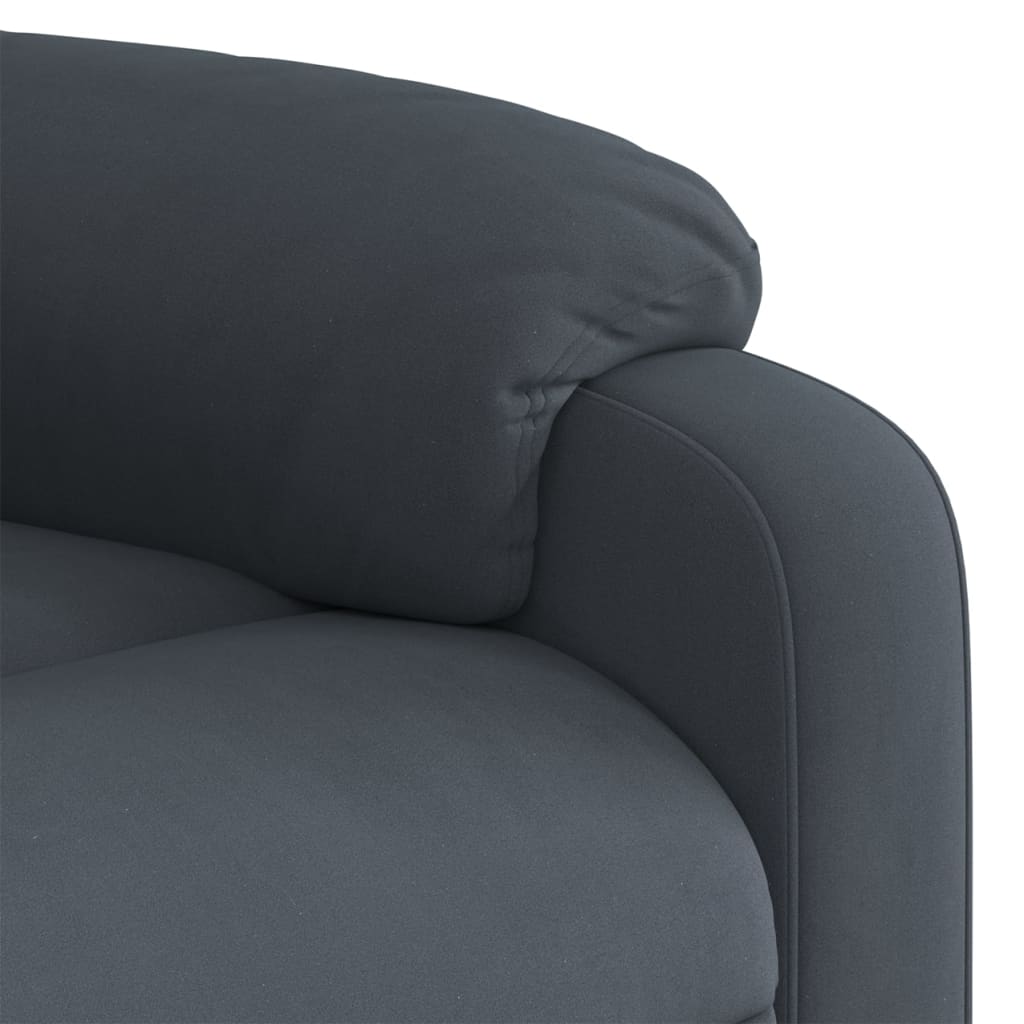 Fauteuil inclinable de massage électrique gris foncé velours Fauteuils vidaXL   