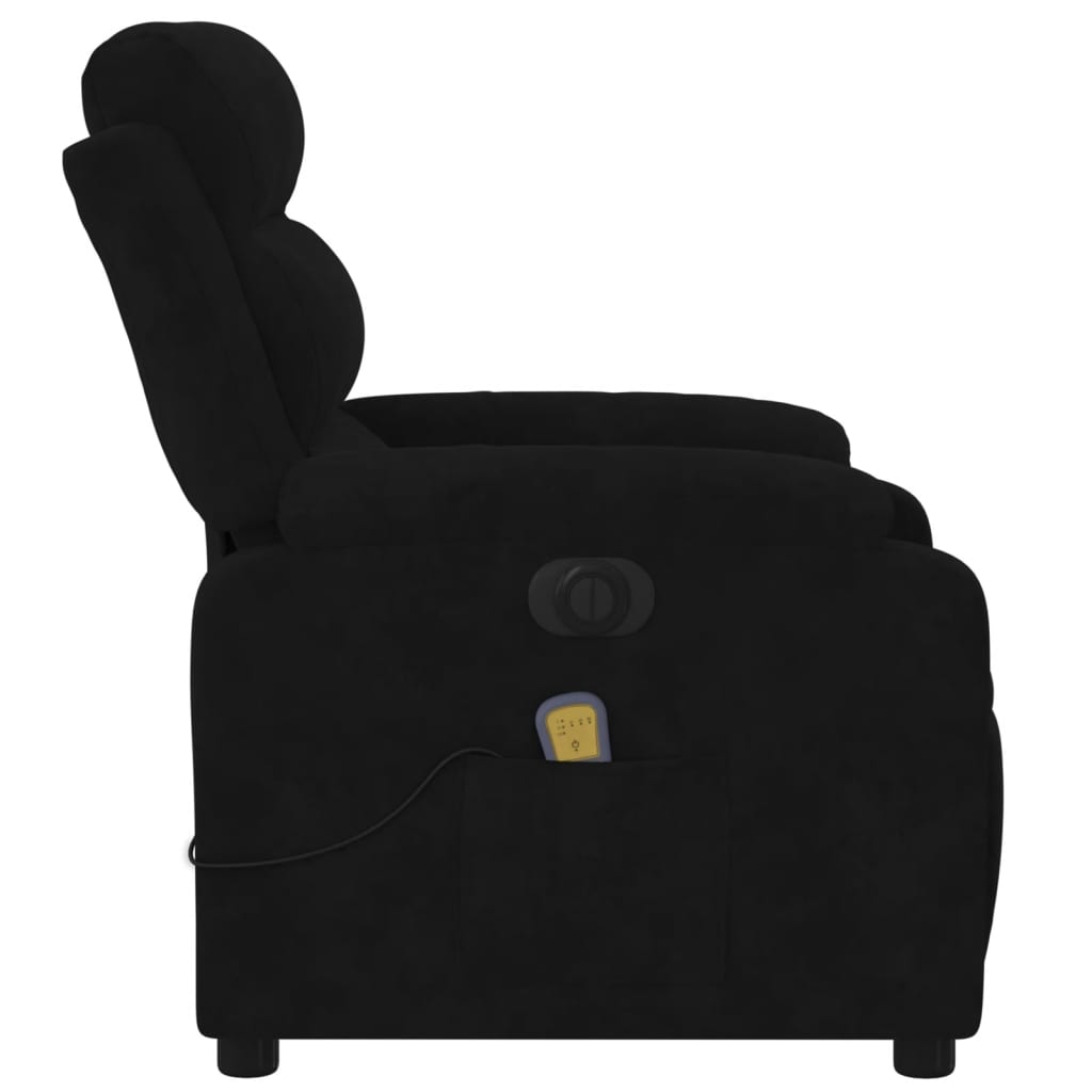 Fauteuil inclinable de massage électrique noir velours Fauteuils vidaXL   