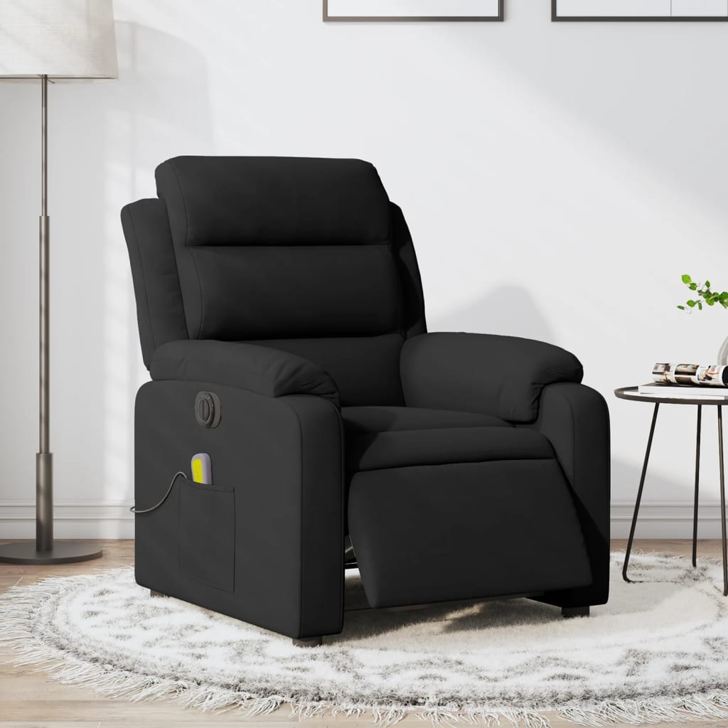 Fauteuil inclinable de massage électrique noir velours Fauteuils vidaXL   