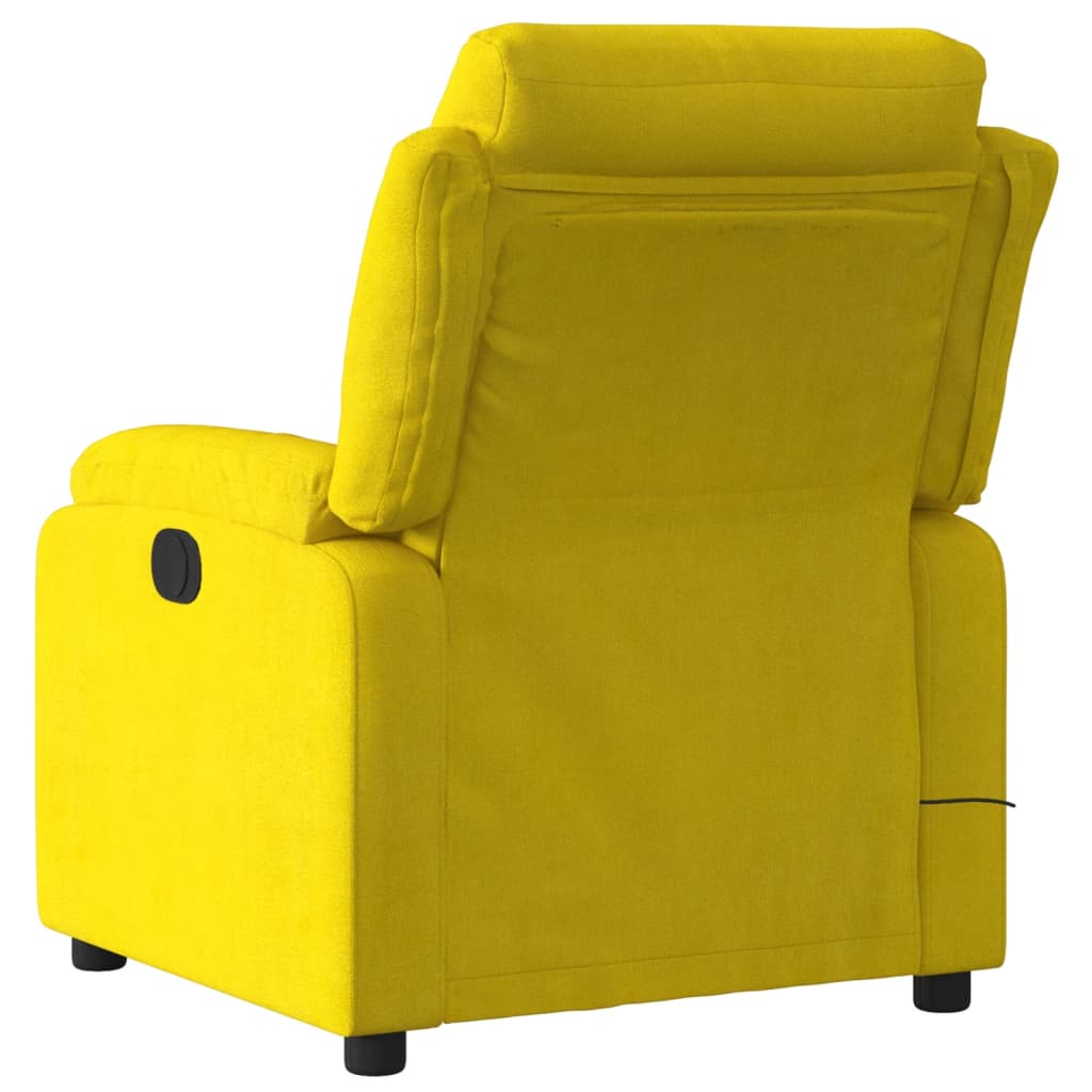 Fauteuil inclinable de massage électrique jaune velours Fauteuils vidaXL   