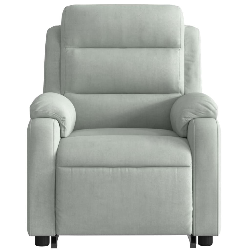 Fauteuil inclinable Gris clair Velours Fauteuils vidaXL   