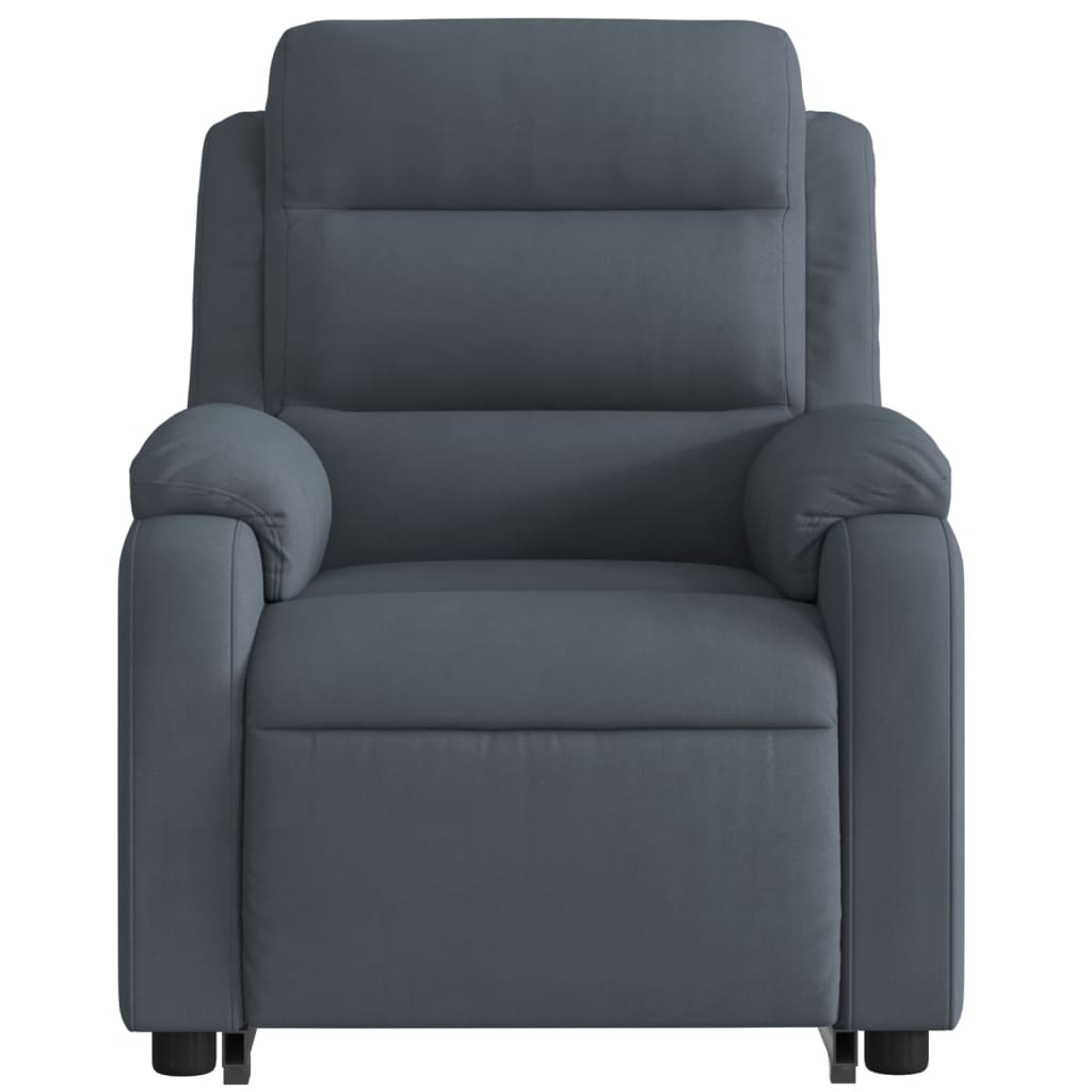 Fauteuil inclinable Gris foncé Velours Fauteuils vidaXL   