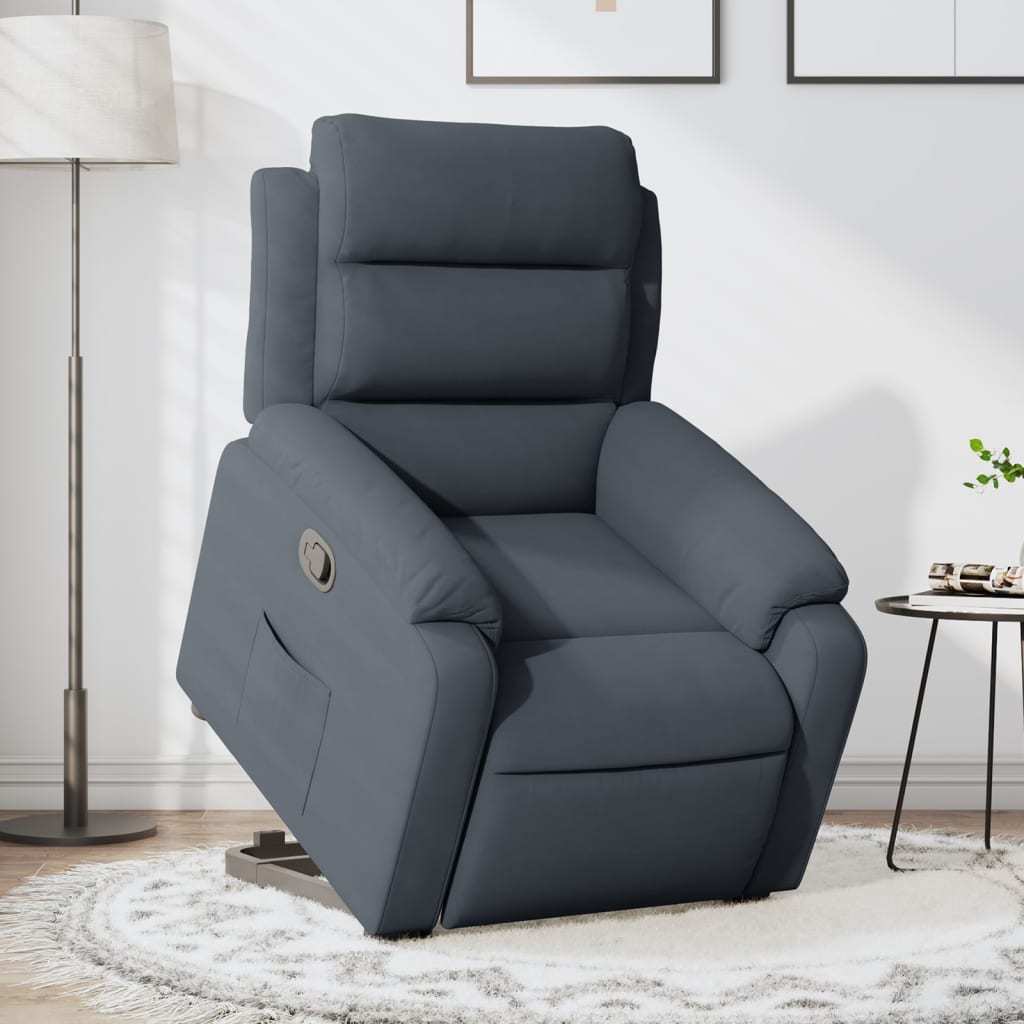 Fauteuil inclinable Gris foncé Velours - Xios Store SNC