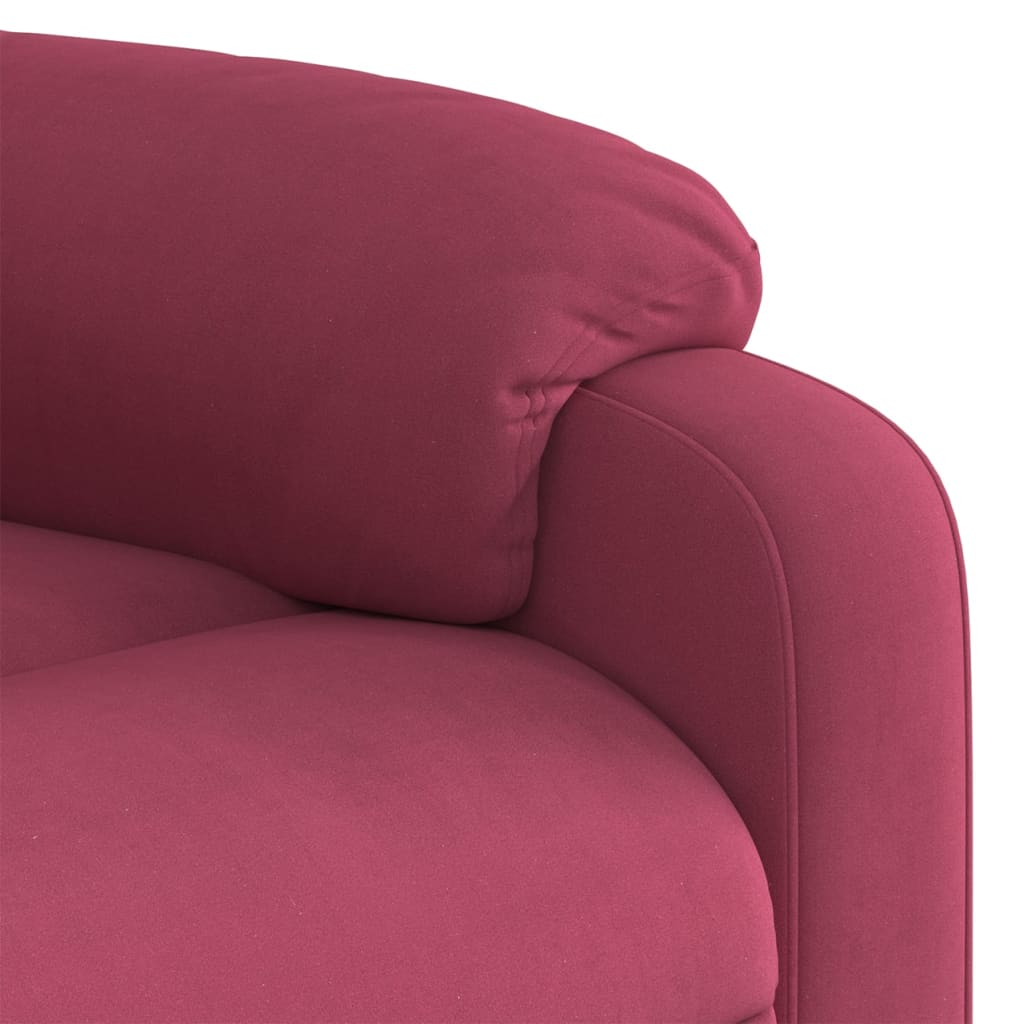 Fauteuil inclinable Rouge bordeaux Velours - Xios Store SNC