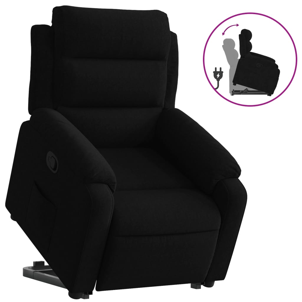 Fauteuil inclinable Noir Velours Fauteuils vidaXL   