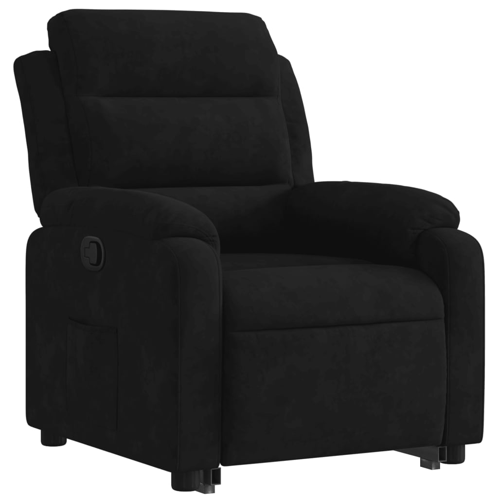 Fauteuil inclinable Noir Velours Fauteuils vidaXL   