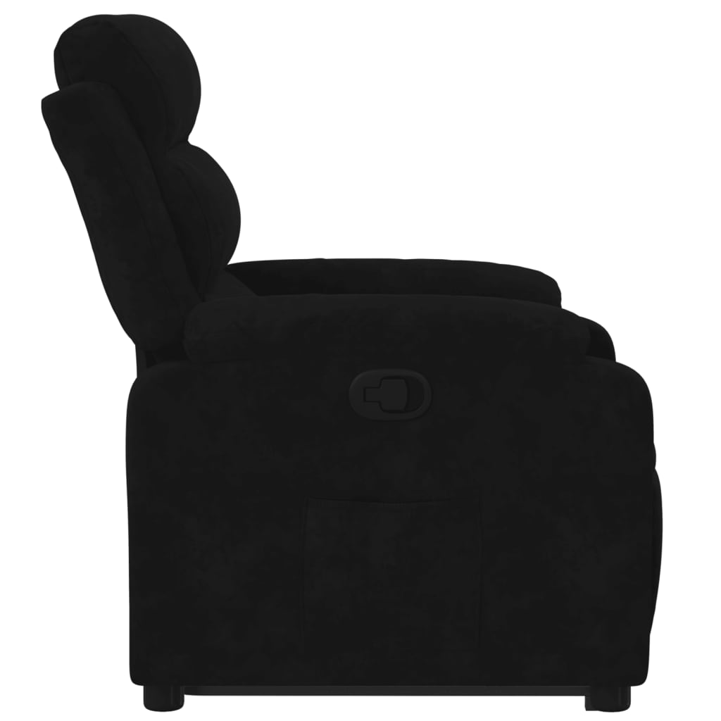 Fauteuil inclinable Noir Velours Fauteuils vidaXL   