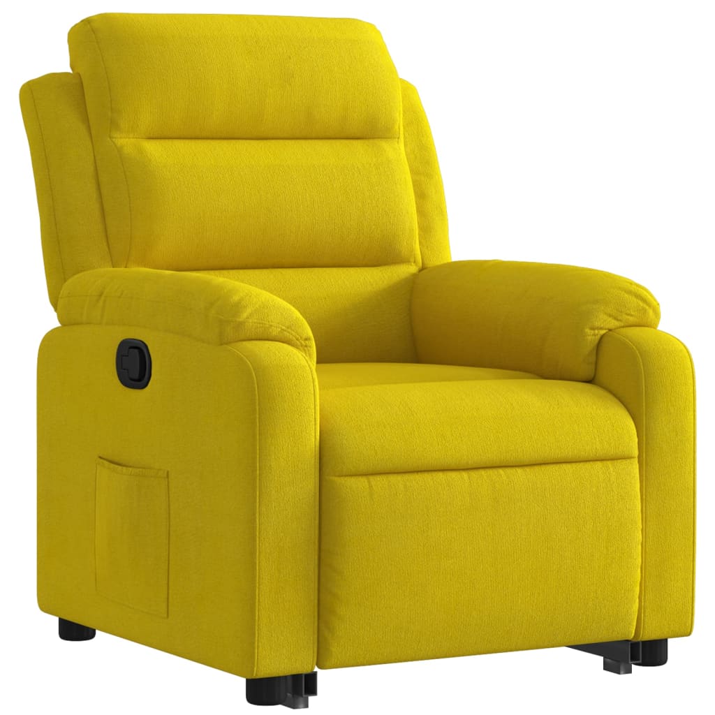 Fauteuil inclinable Jaune Velours Fauteuils vidaXL   