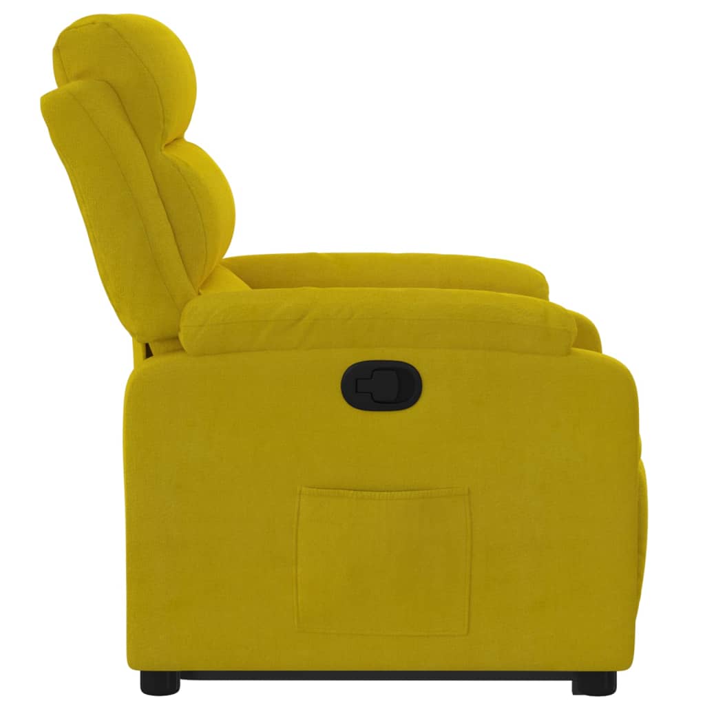 Fauteuil inclinable Jaune Velours Fauteuils vidaXL   