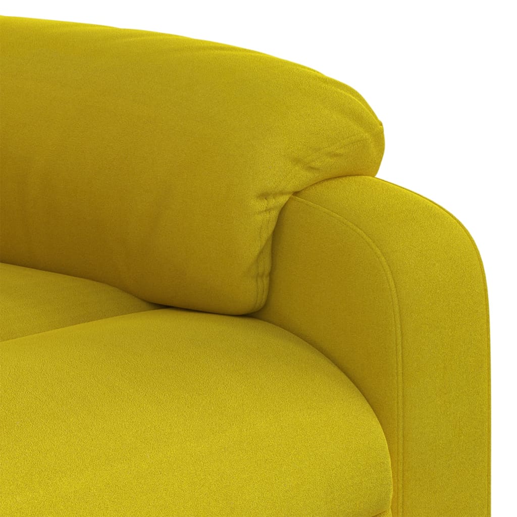 Fauteuil inclinable Jaune Velours Fauteuils vidaXL   