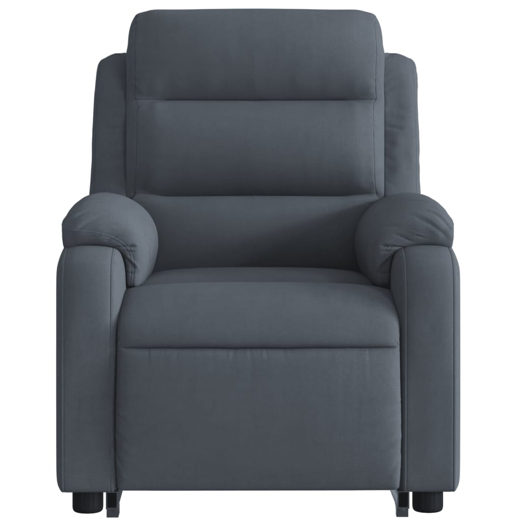 Fauteuil de massage inclinable Gris foncé Velours Fauteuils vidaXL   