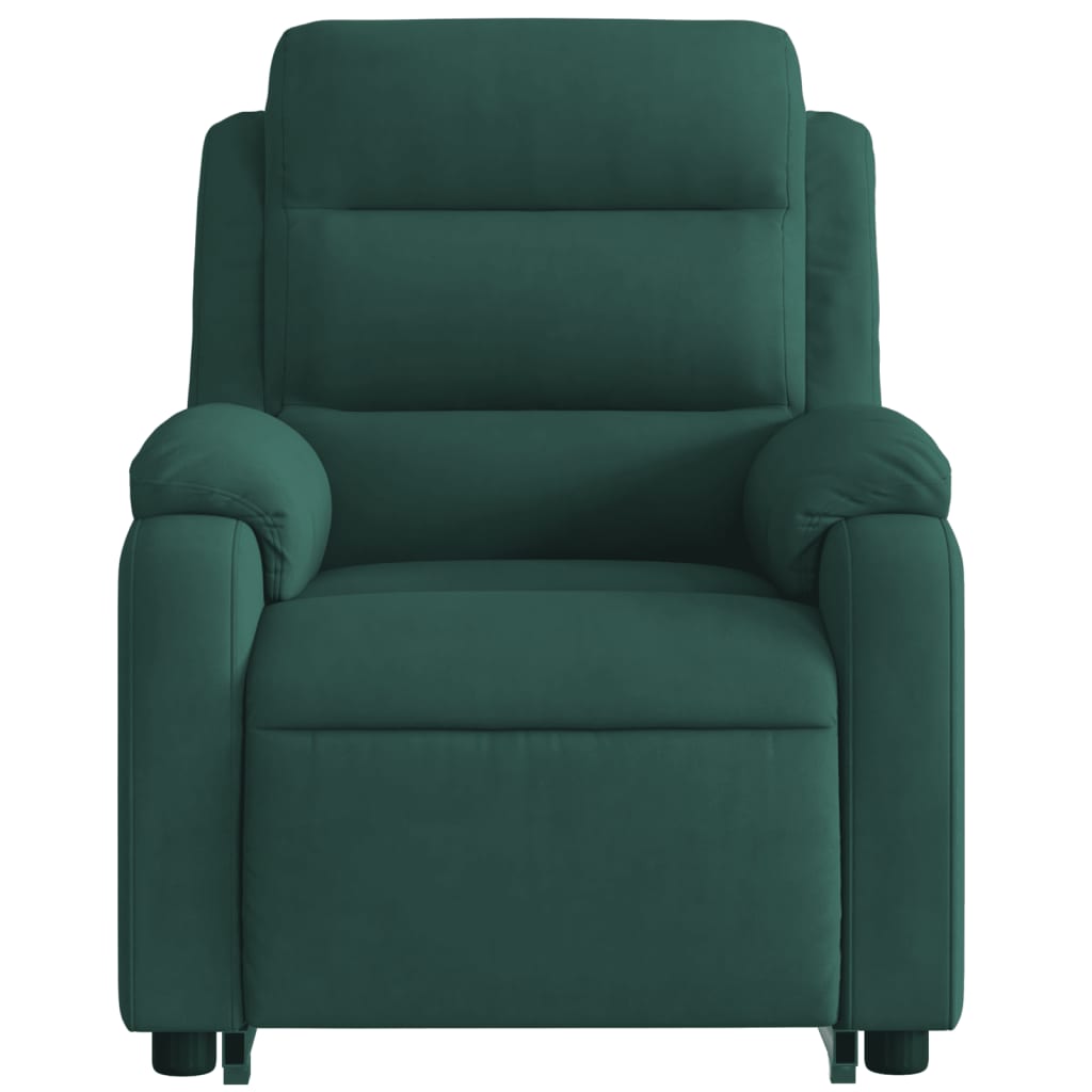 Fauteuil de massage inclinable Vert foncé Velours Fauteuils vidaXL   