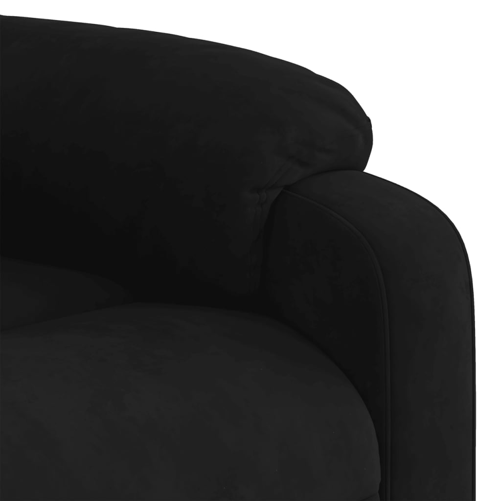 Fauteuil de massage inclinable Noir Velours Fauteuils vidaXL   