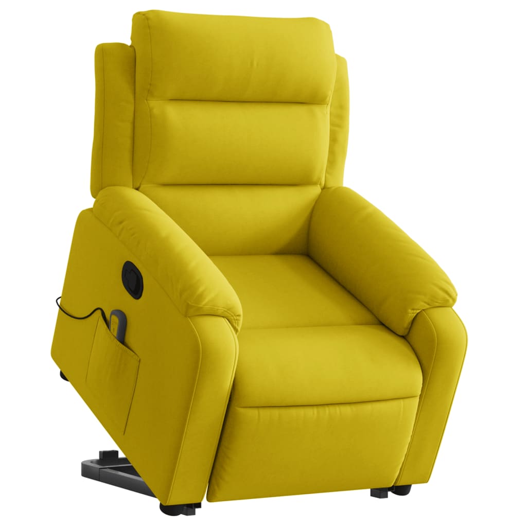 Fauteuil de massage inclinable Jaune Velours Fauteuils vidaXL   