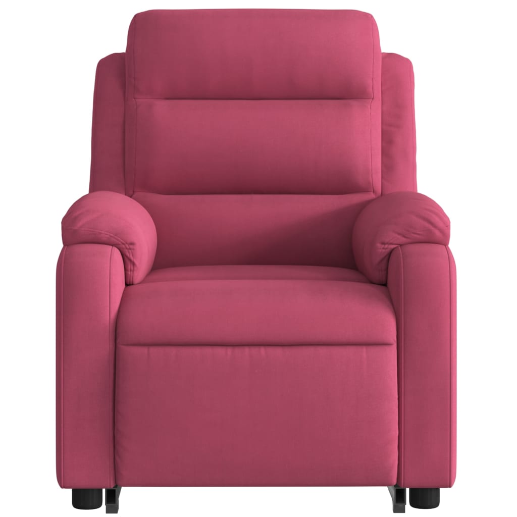 Fauteuil inclinable électrique rouge bordeaux velours - Xios Store SNC