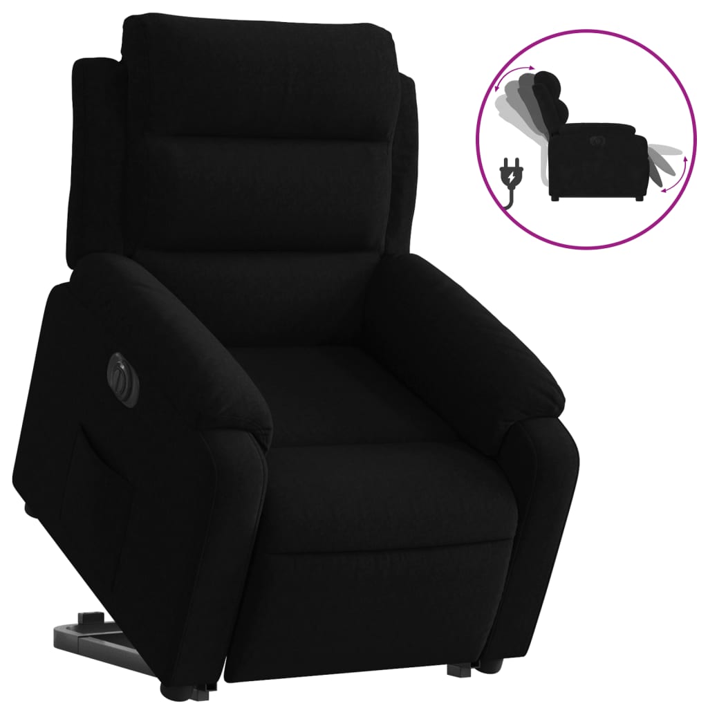 Fauteuil inclinable électrique noir velours Fauteuils vidaXL   