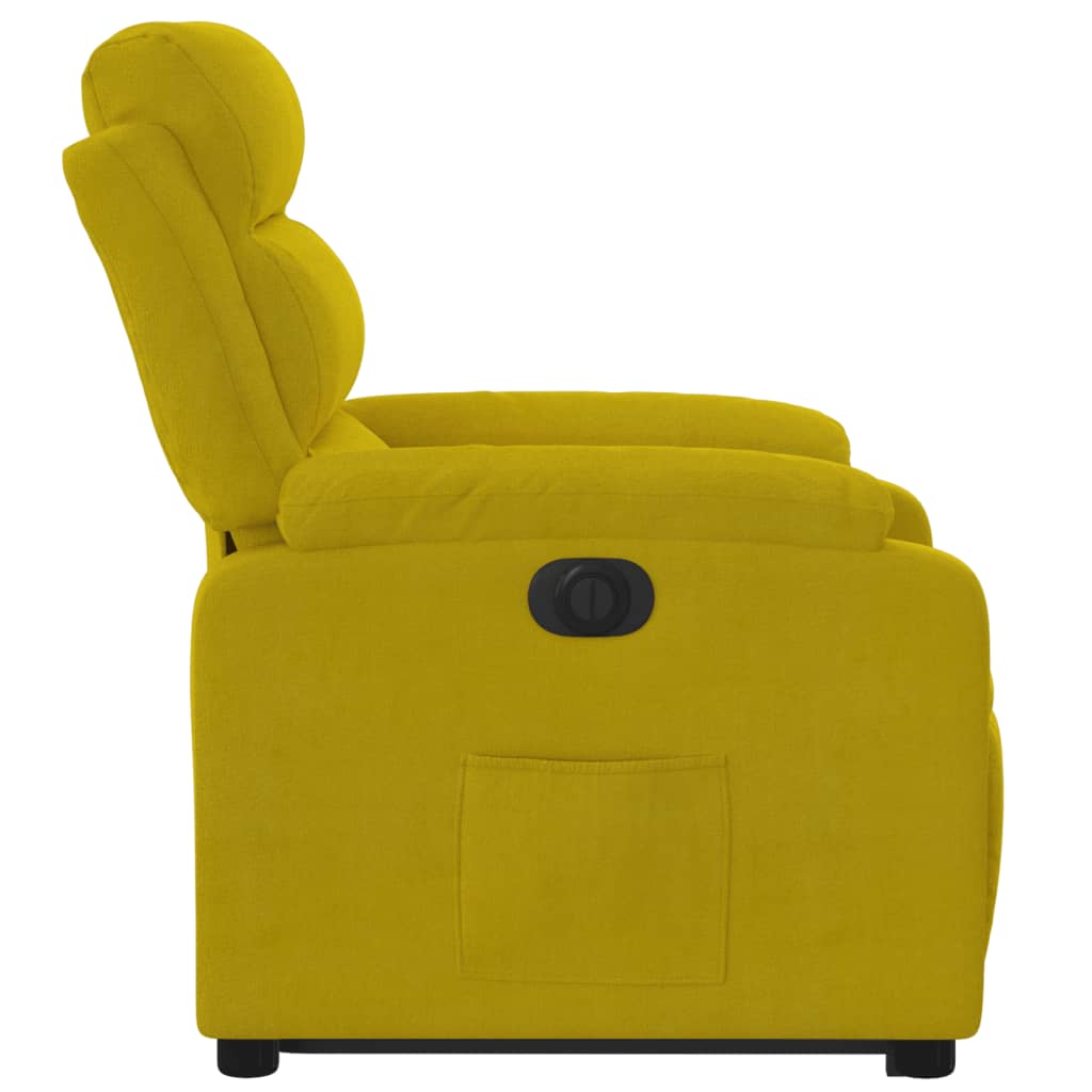 Fauteuil inclinable électrique jaune Velours Fauteuils vidaXL   