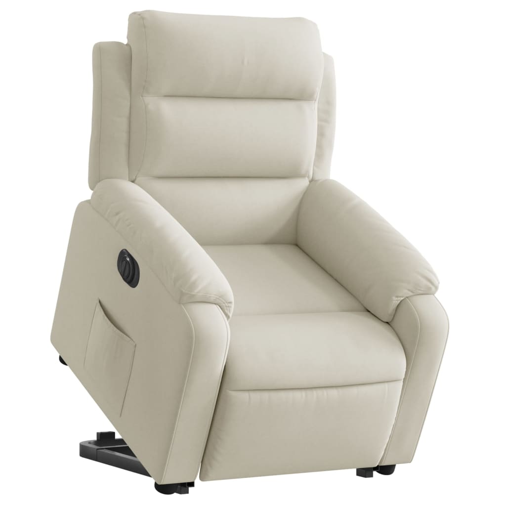 Fauteuil inclinable électrique crème velours Fauteuils vidaXL   