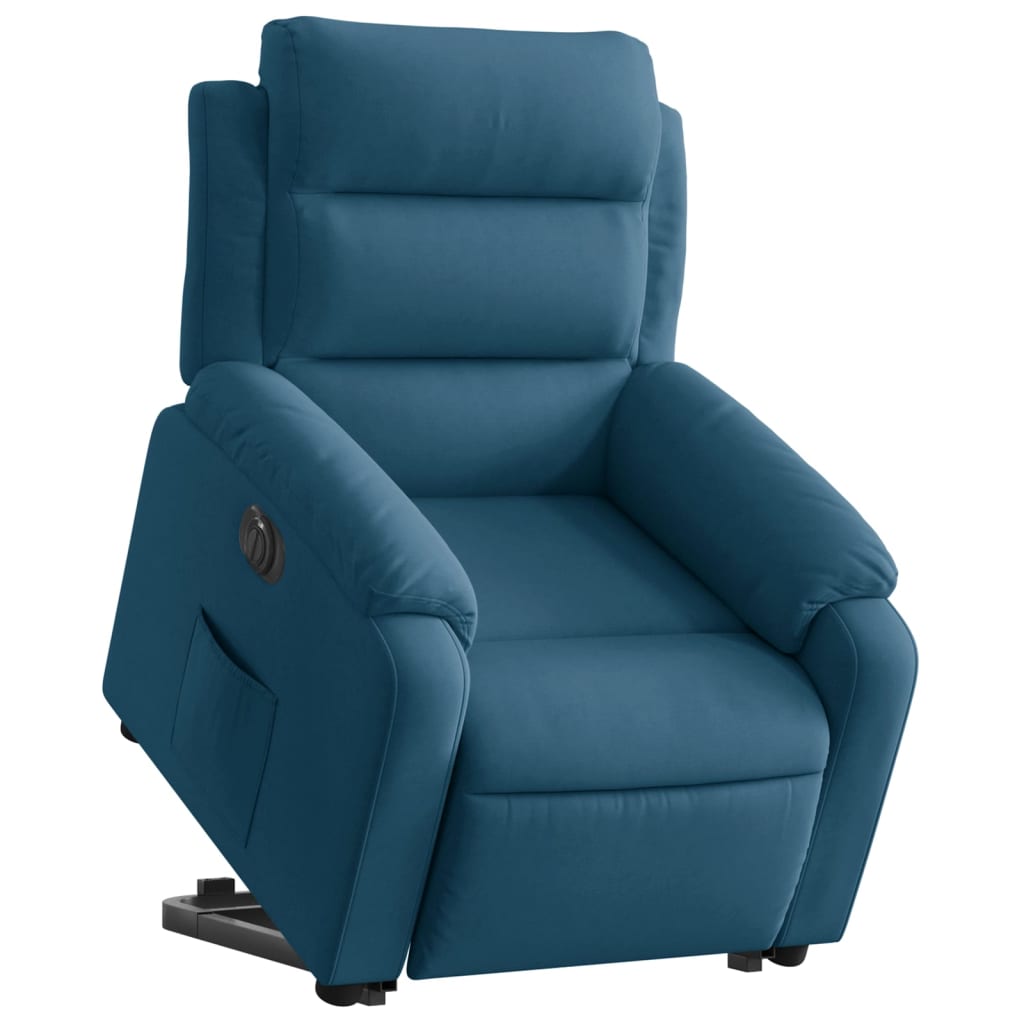 Fauteuil inclinable électrique bleu velours Fauteuils vidaXL   