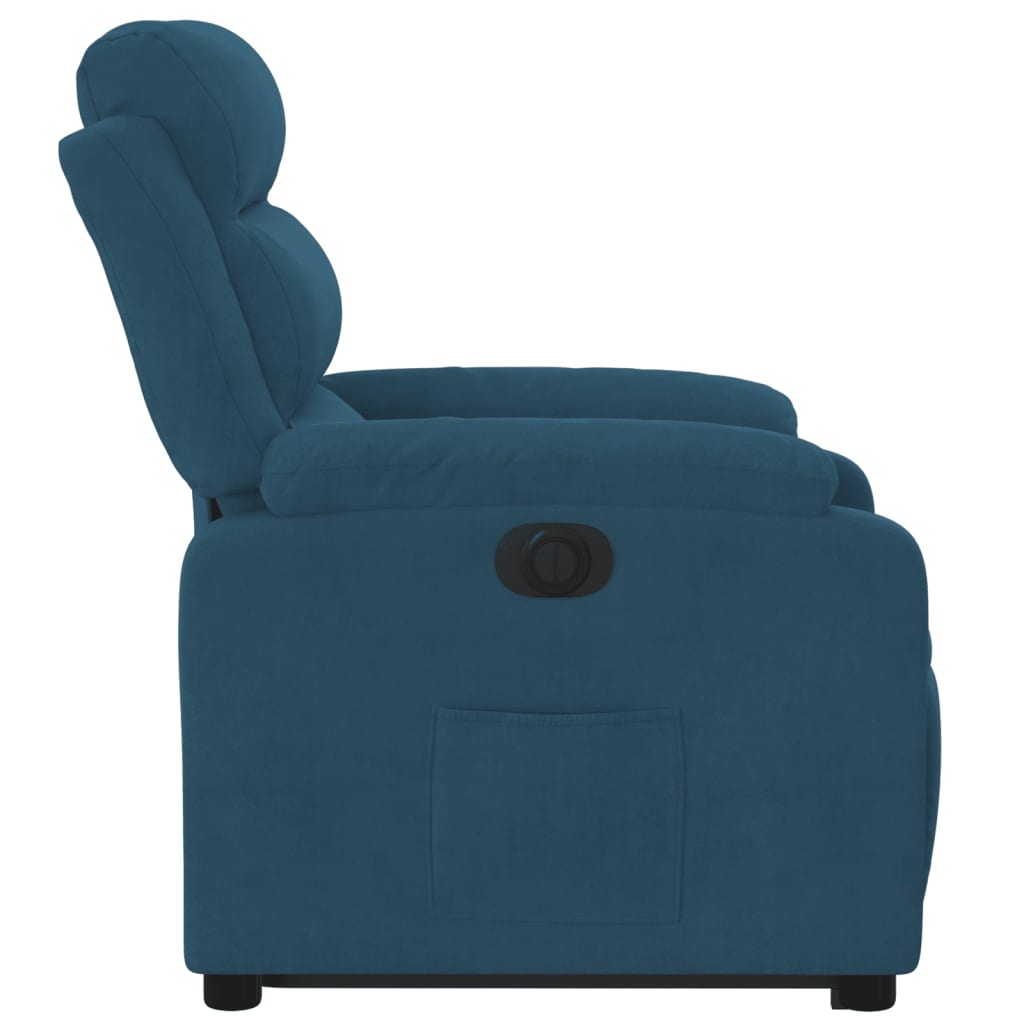 Fauteuil inclinable électrique bleu velours Fauteuils vidaXL   