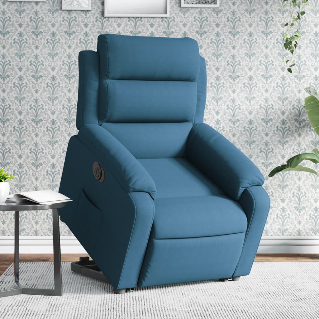 Fauteuil inclinable électrique bleu velours Fauteuils vidaXL   