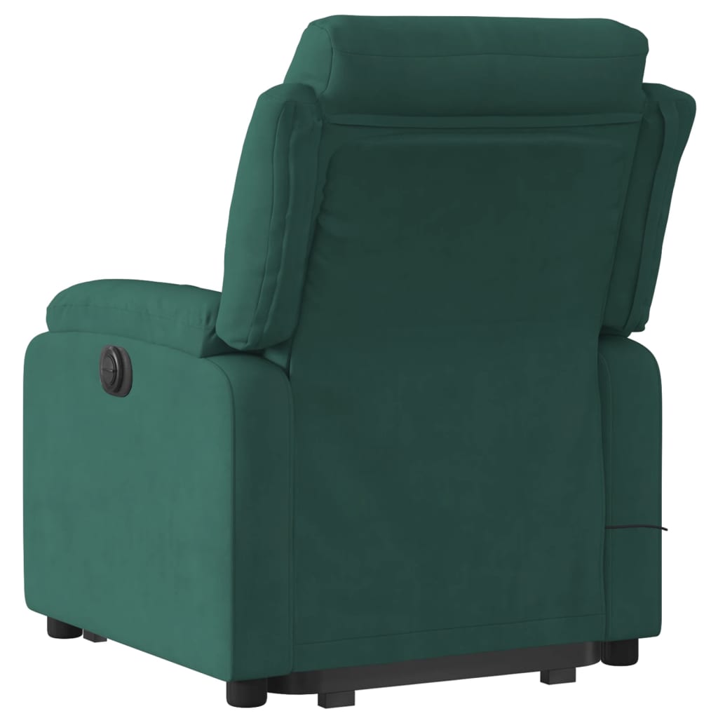 Fauteuil inclinable de massage électrique vert foncé velours Fauteuils vidaXL   