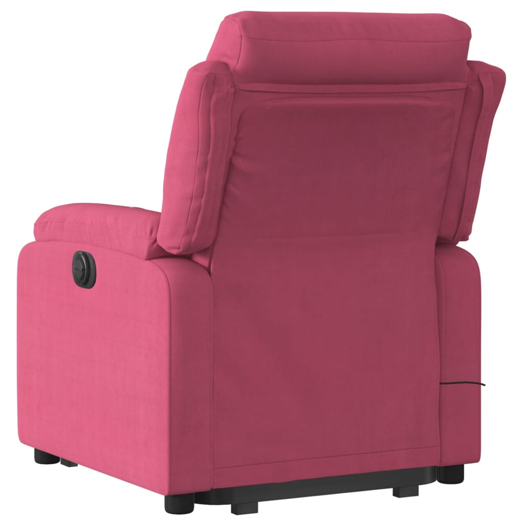 Fauteuil inclinable de massage électrique rouge bordeaux Fauteuils vidaXL   