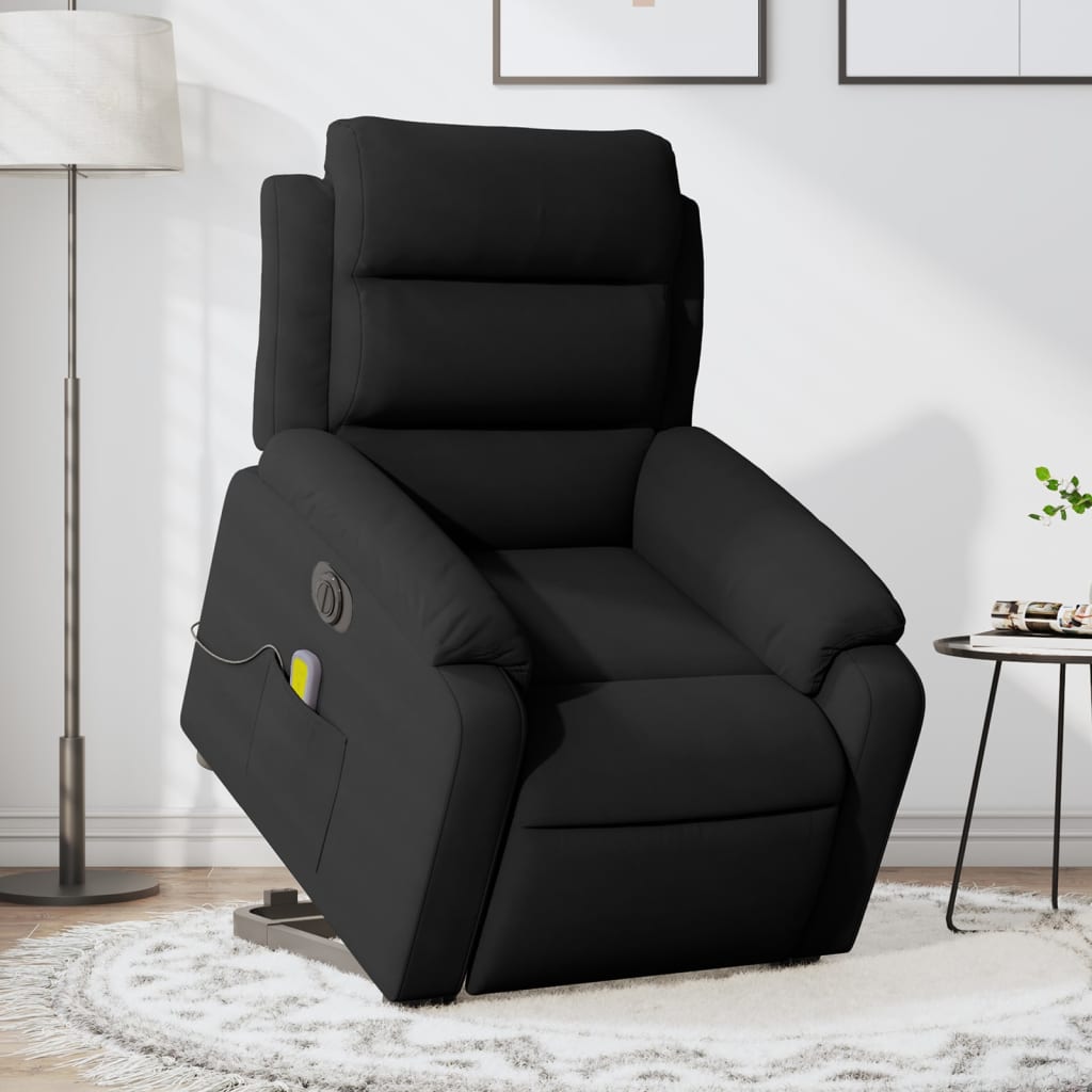 Fauteuil inclinable de massage électrique noir velours Fauteuils vidaXL   